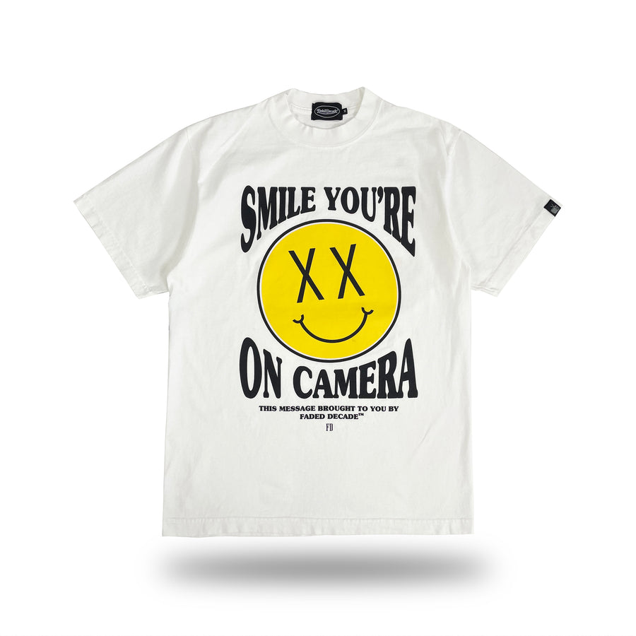 Smile You're on Camera! T-shirt White